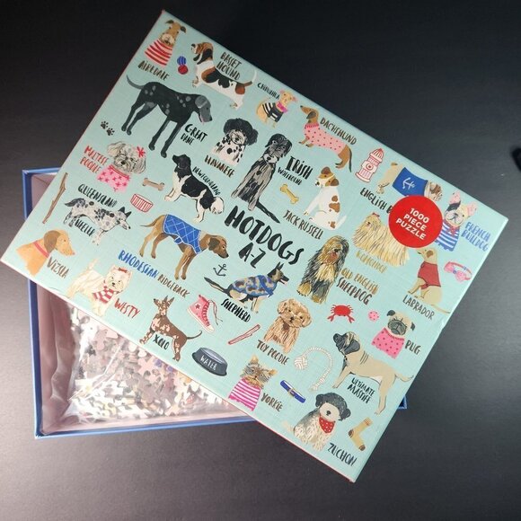 Hotdogs A-Z 1000 Piece Jigsaw Puzzle Dogs Mudpuppy New Factory Sealed - Picture 2 of 12